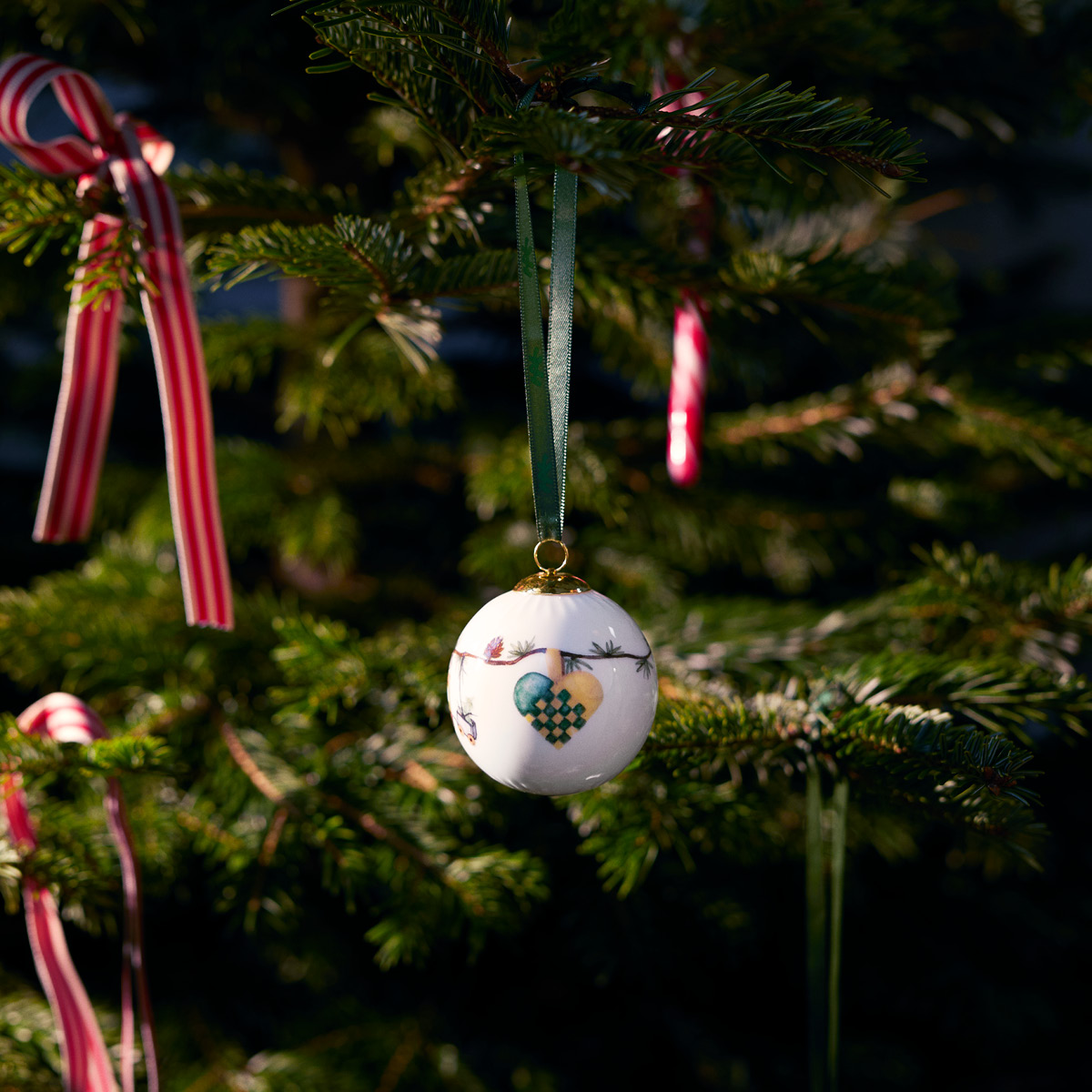 Kähler Hammershøi Christmas kule 2024 6 cm hvit