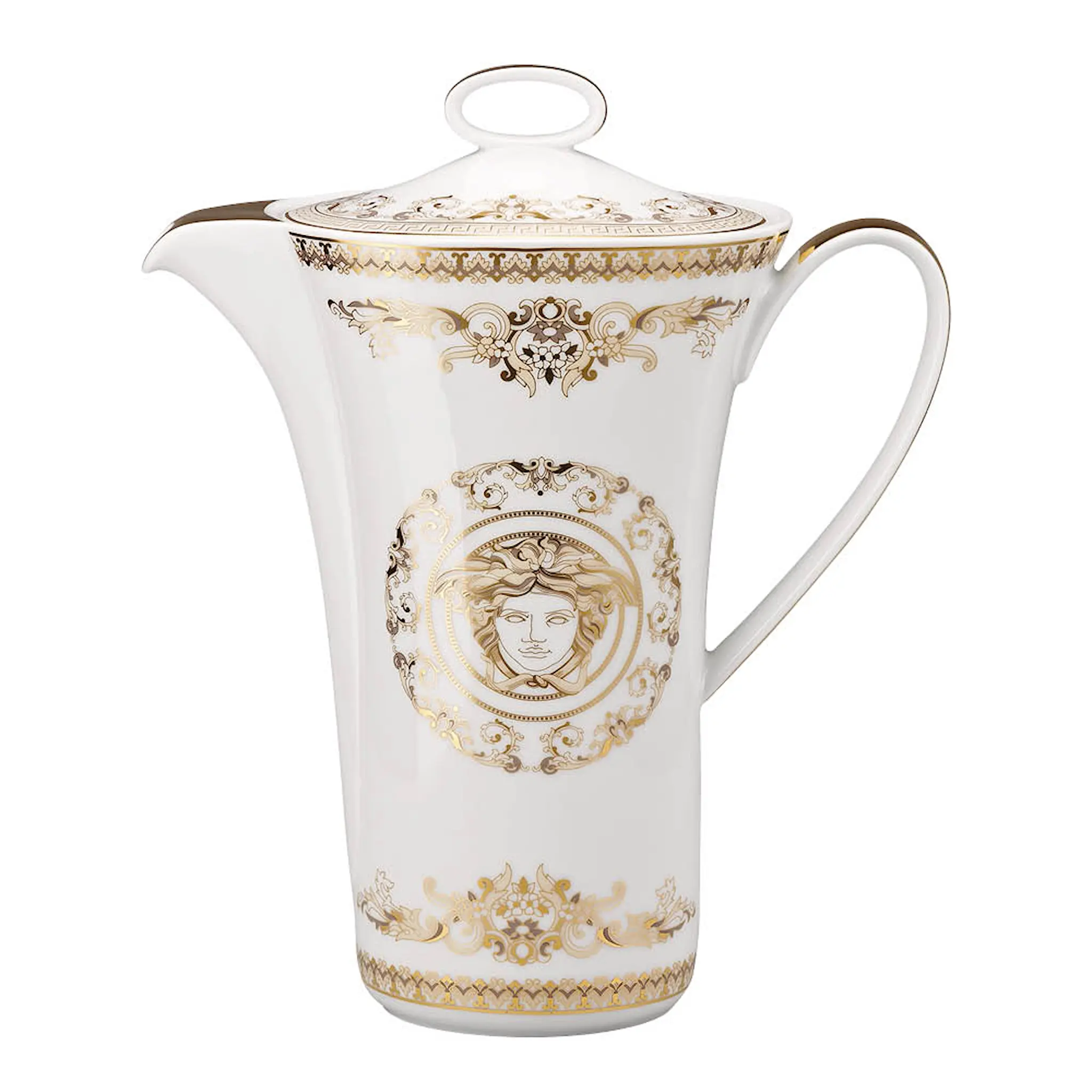 Versace Medusa Gala kaffekanna 1,2 L vit/guld