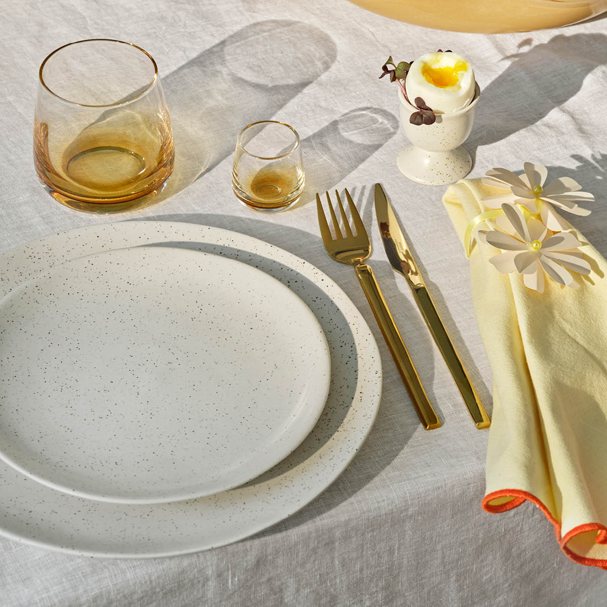 Broste Copenhagen Nordic Vanilla eggeglass 6,5 cm kremhvit