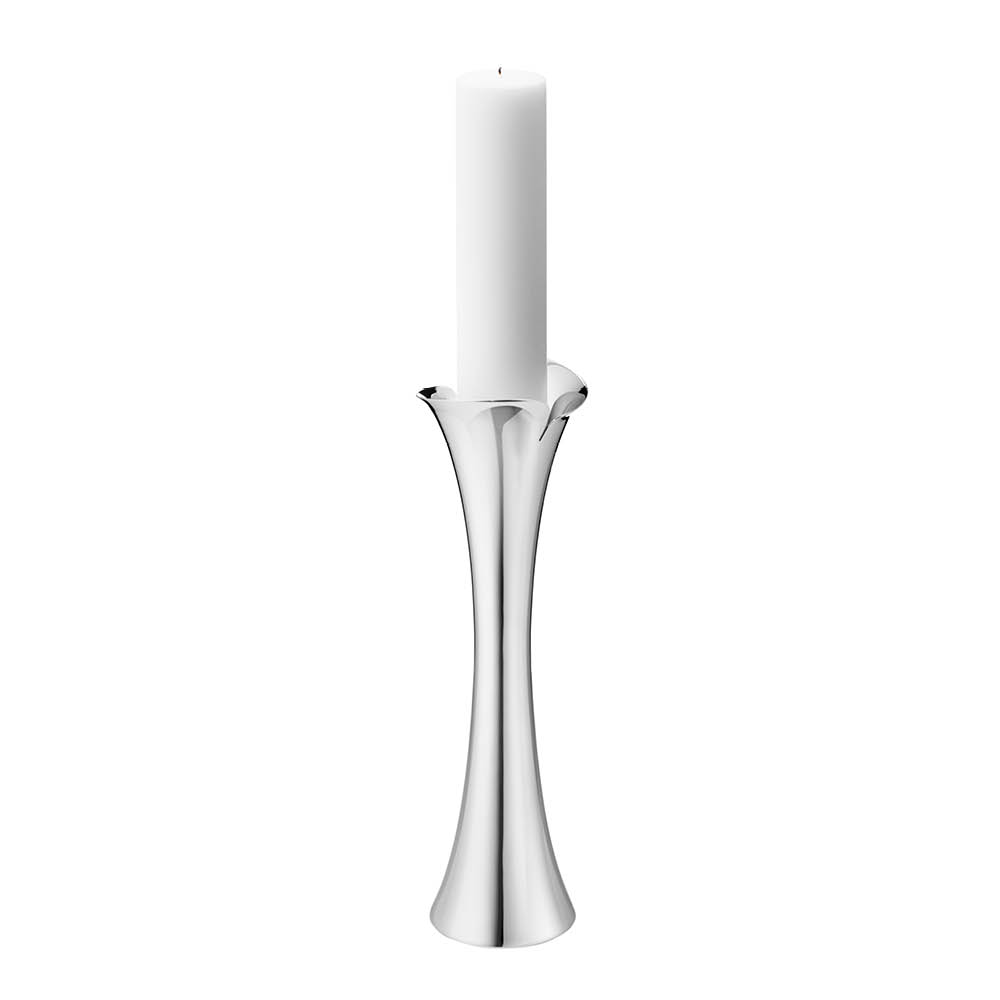 Georg Jensen - Bloom lattiakynttilänjalka 40 cm teräs