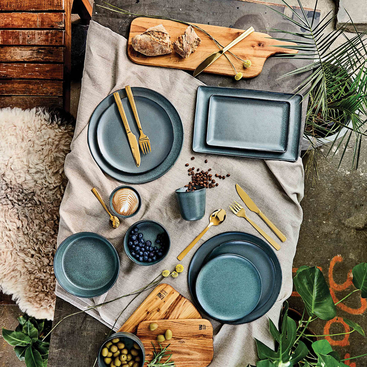 Aida Raw Fat Stengods 34 cm Northern Green