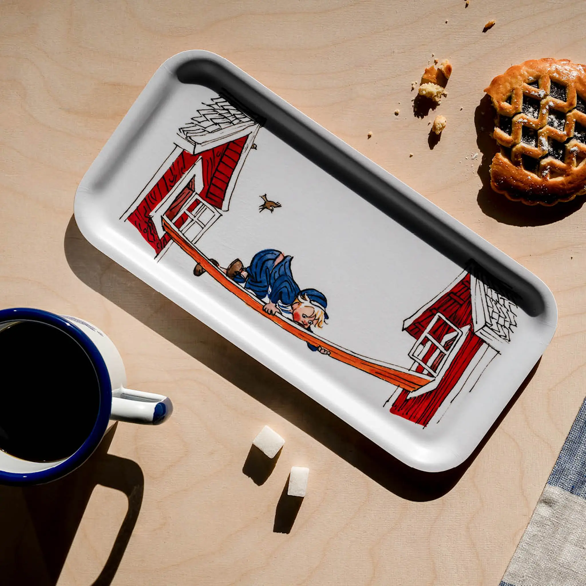 Muurla Emil bricka 27x13 cm Flykt vit