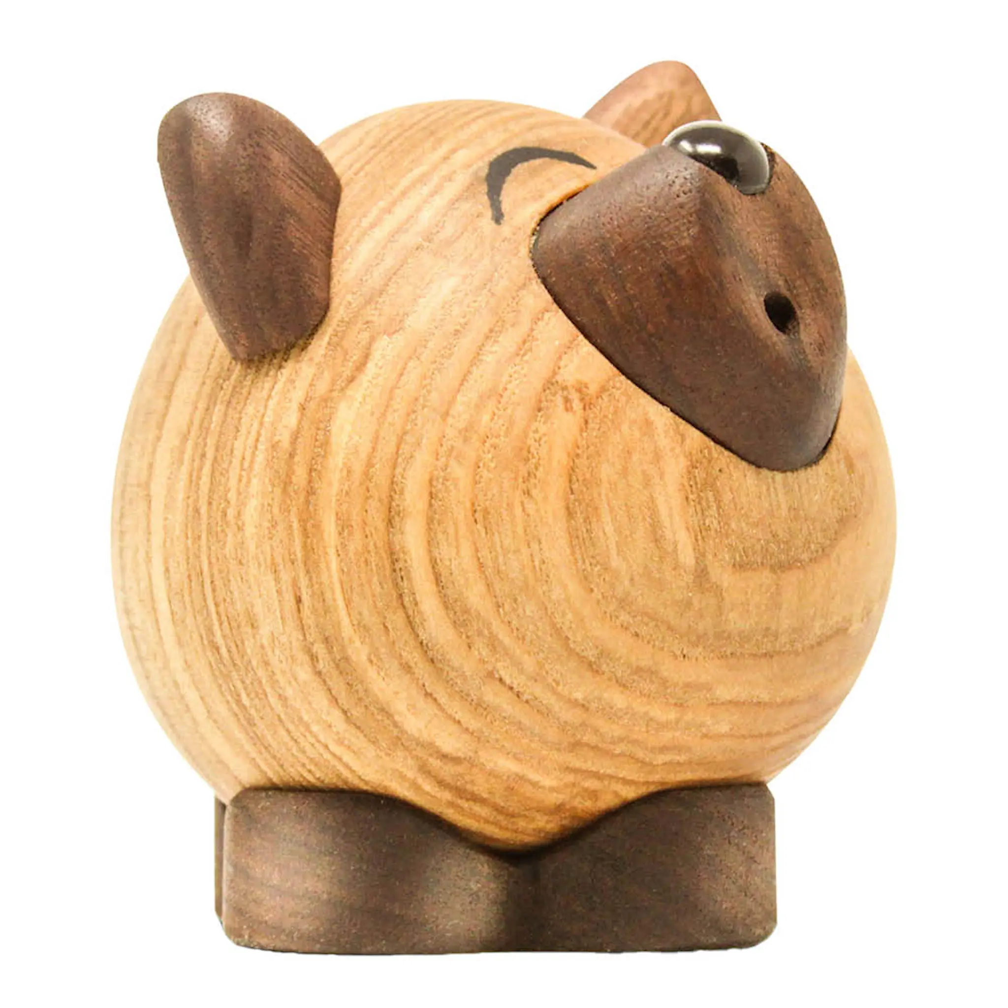 FableWood Wulf ulv trefigur 8 cm ask/valnøtt