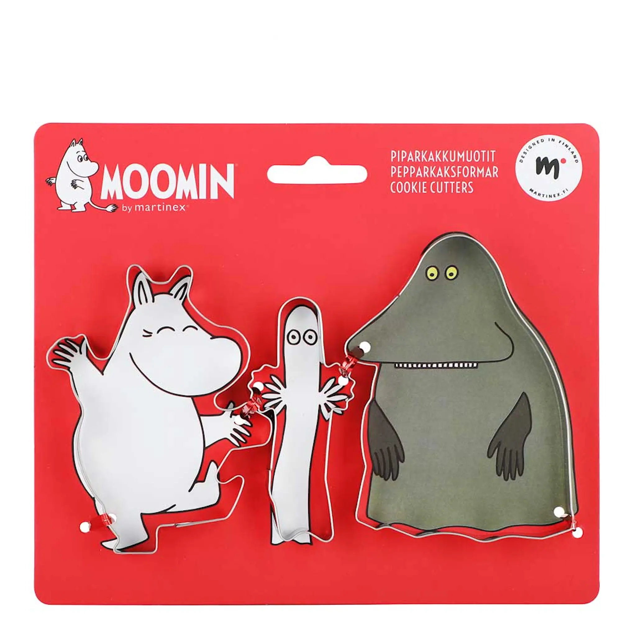 Martinex Pepparkaksformar Mumintrollet 3-pack Rostfri