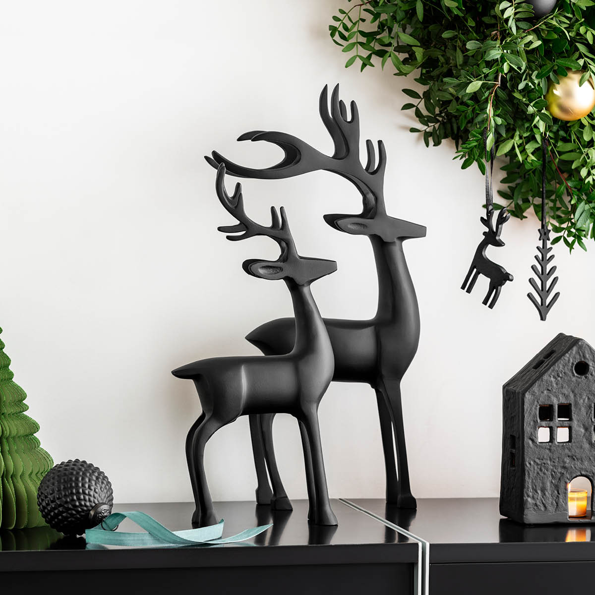 Villeroy & Boch Christmas Chic Rådyr 36 cm svart