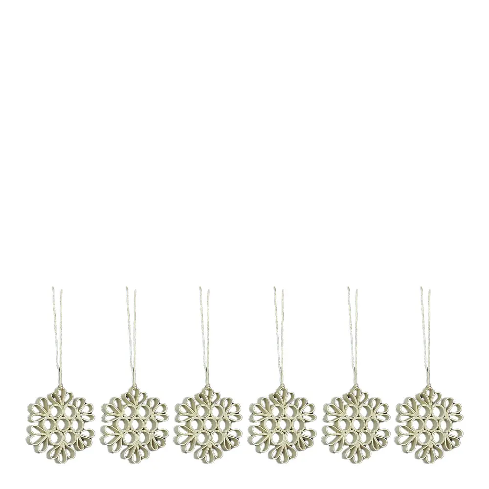 Joulukoriste Qullied Snow 5x5 cm 5 kpl