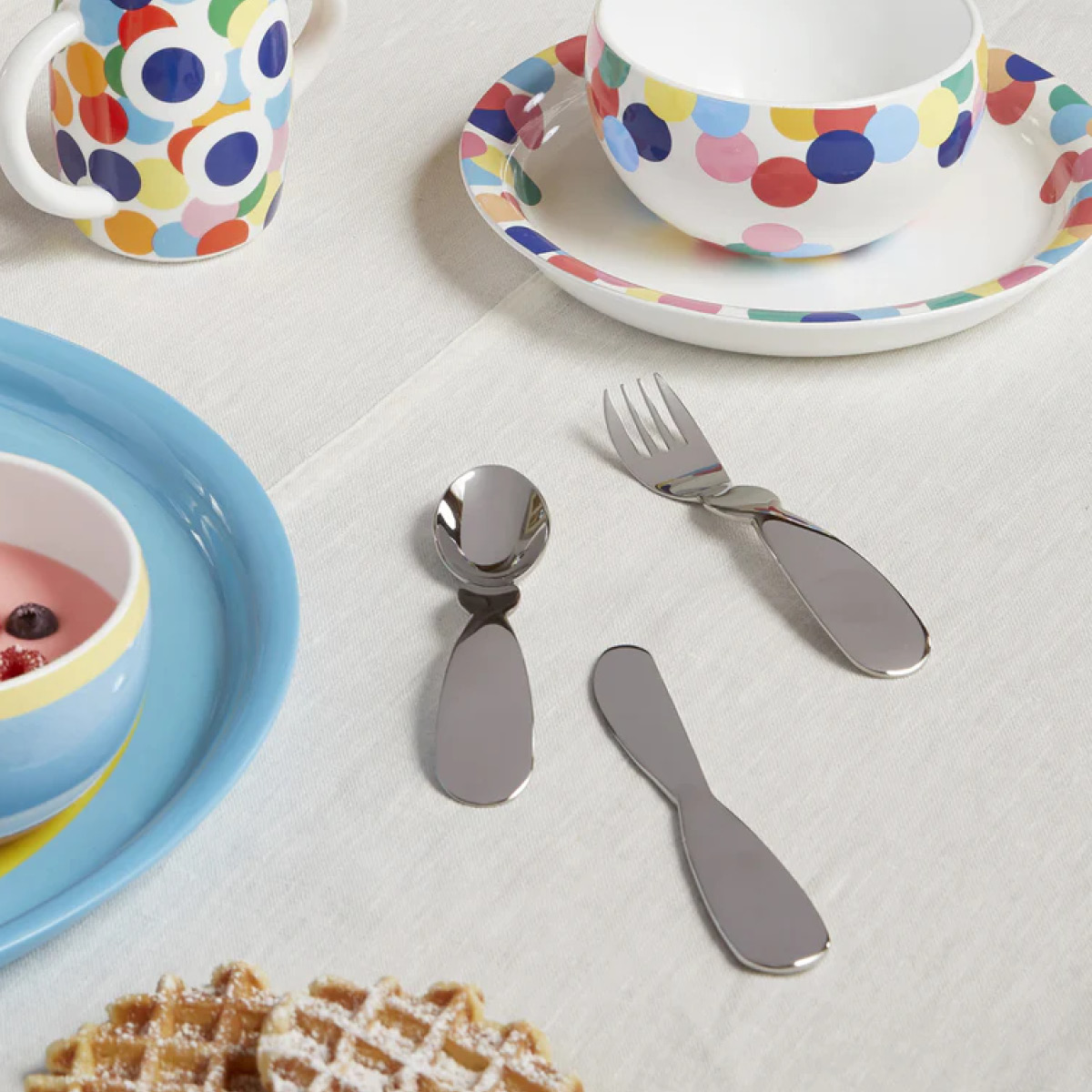Alessi Alessini barnbestickset 3 delar stål