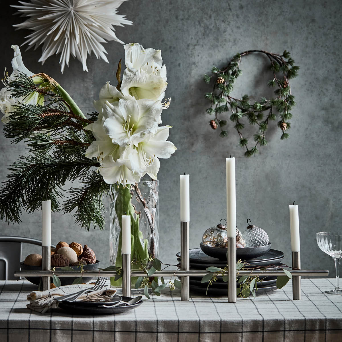 House Doctor Maxi ljusstake i järn 80x20 cm antik silver