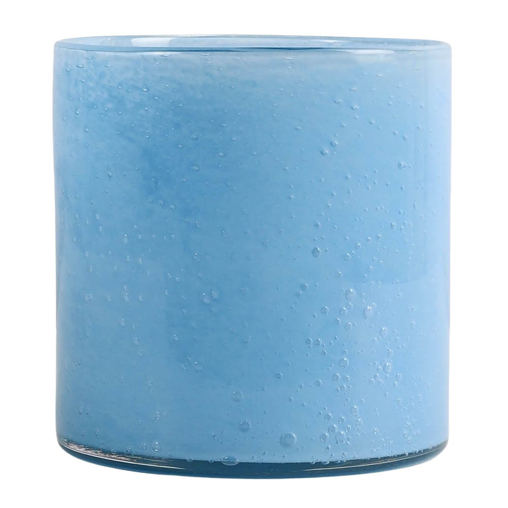 ByOn Calore ljuslykta M 15 cm ljusblå