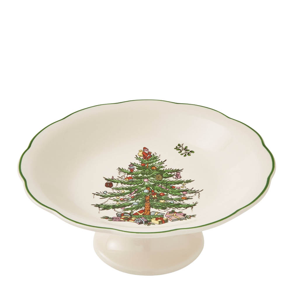 Spode Christmas Tree godteskål på fot 18 cm