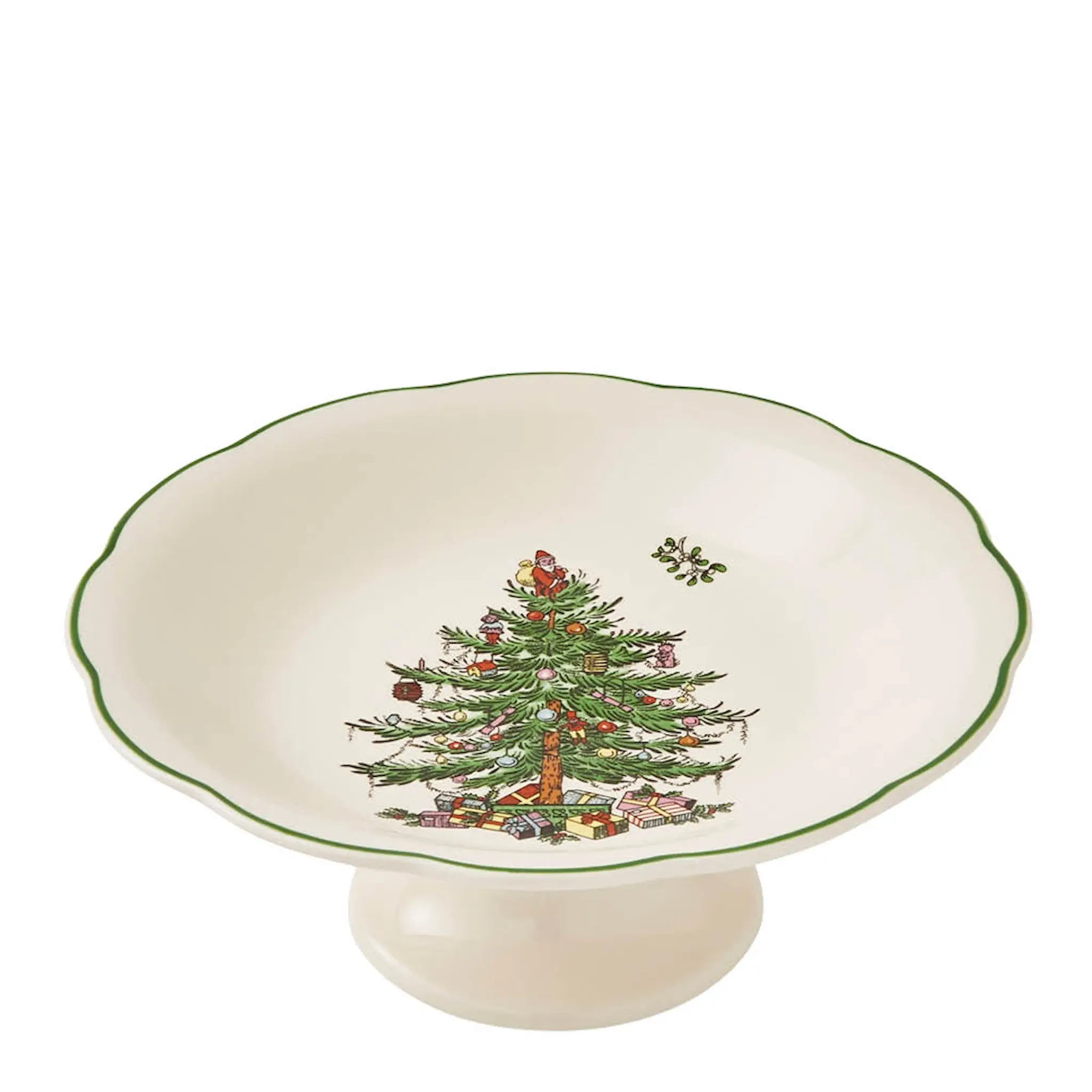 Spode Christmas Tree godteskål på fot 18 cm
