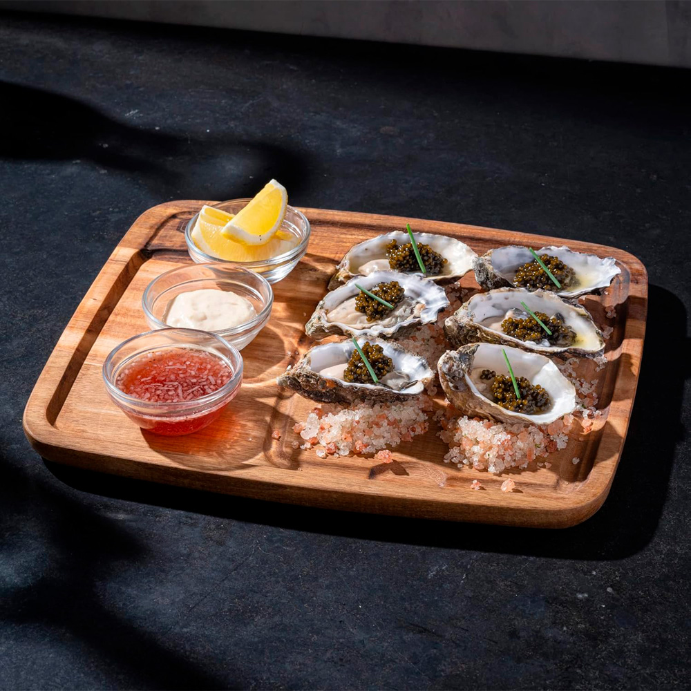 Hexclad Hybrid Bistecca skjærebrett 4 stk akasietre