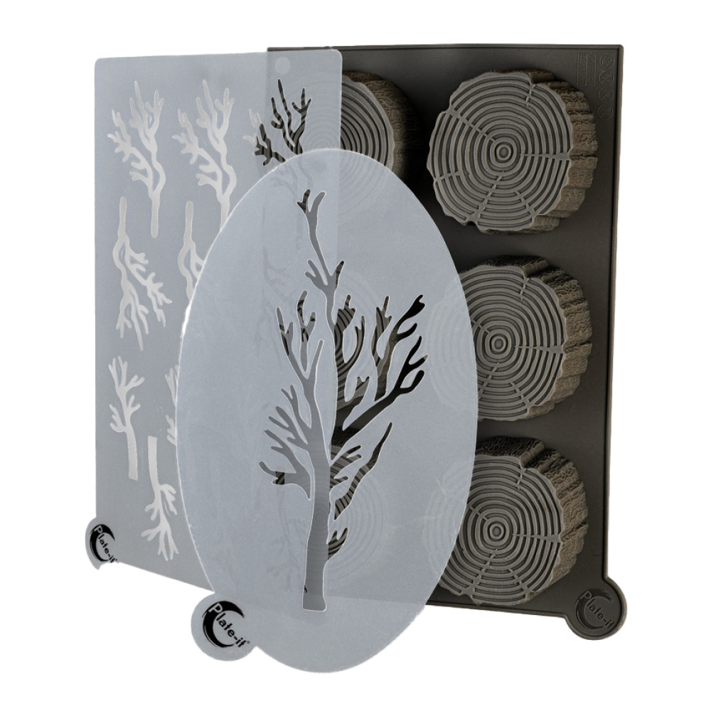 Plate It - Plate It Silikonivuoka Wood 3 kpl Harmaa/Valkoinen
