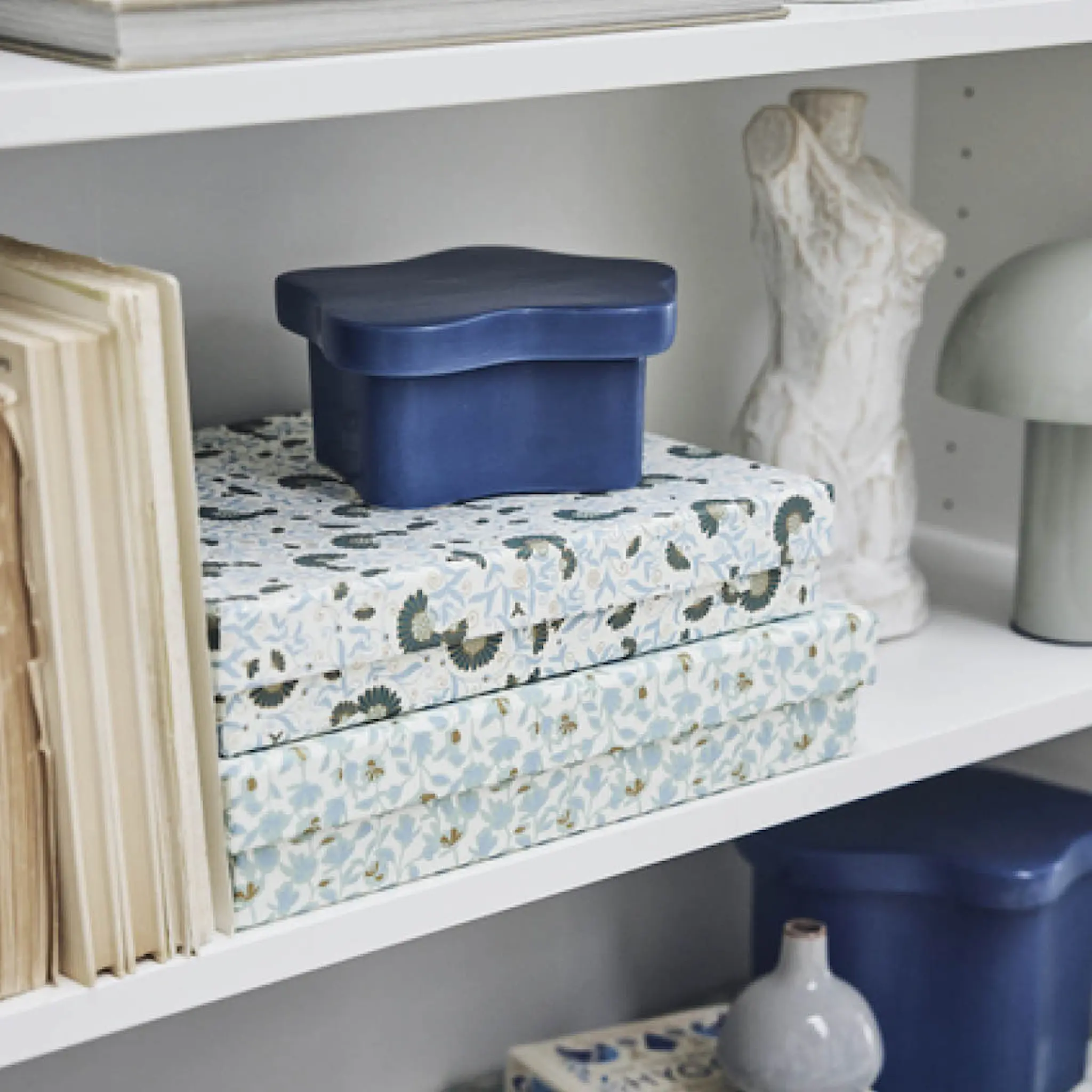 Lene Bjerre Ellen askset 2-pack 34x26x6,5 cm vit