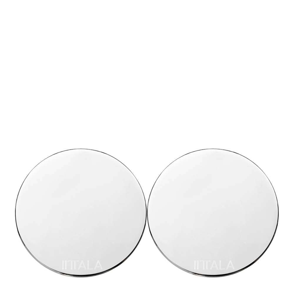 iittala Glasunderlägg stål 2-pack spegelpolerat