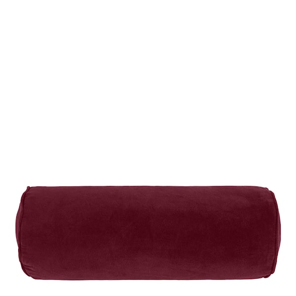 Bolster kudde sammet 55x20 cm vinröd