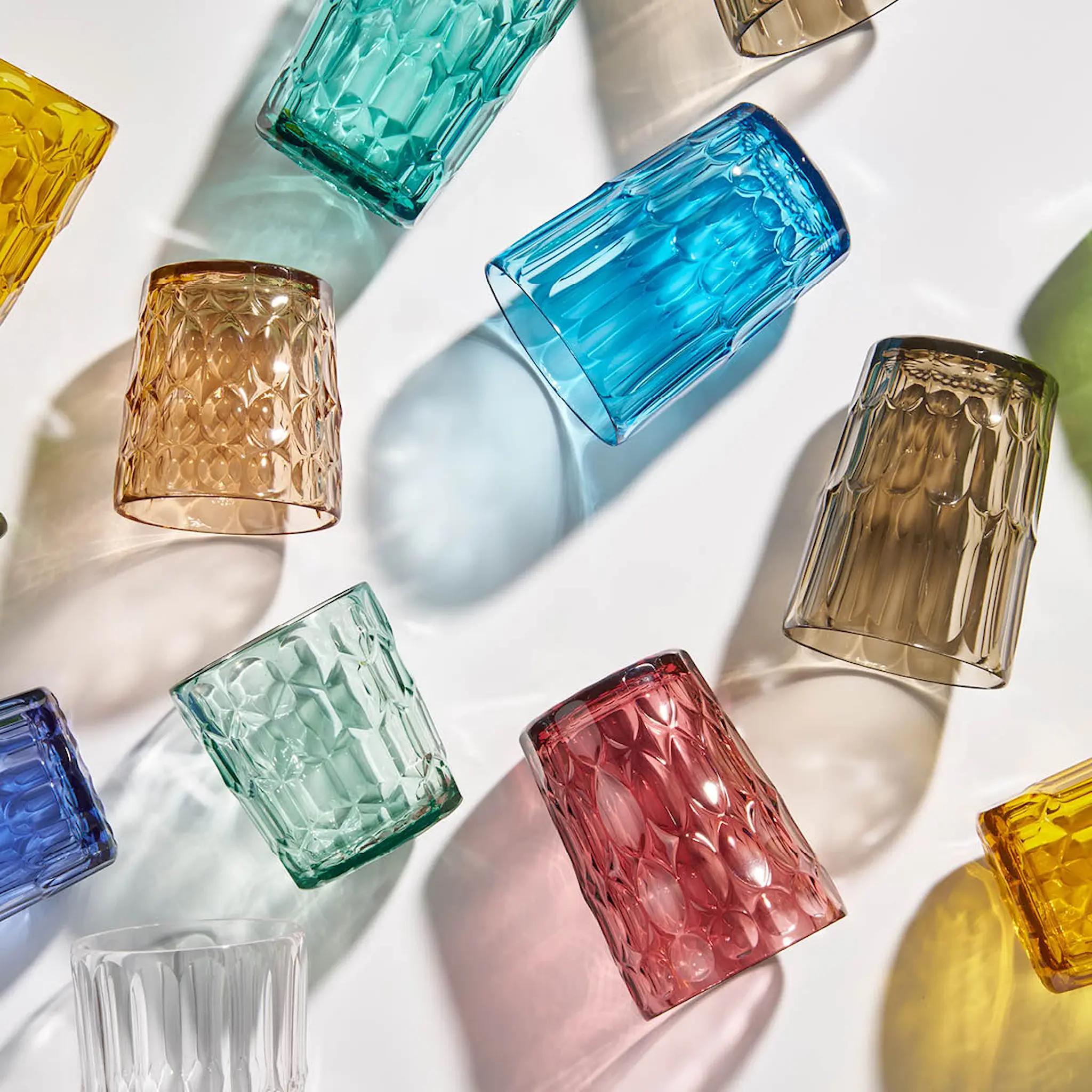 Guzzini Vanity tumbler hög 48 cl bioplast Mönster 2 Sea blue