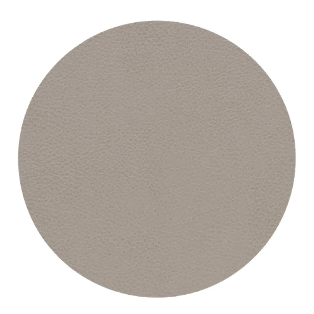 Leather Serene Circle glassunderlag 10 cm ash