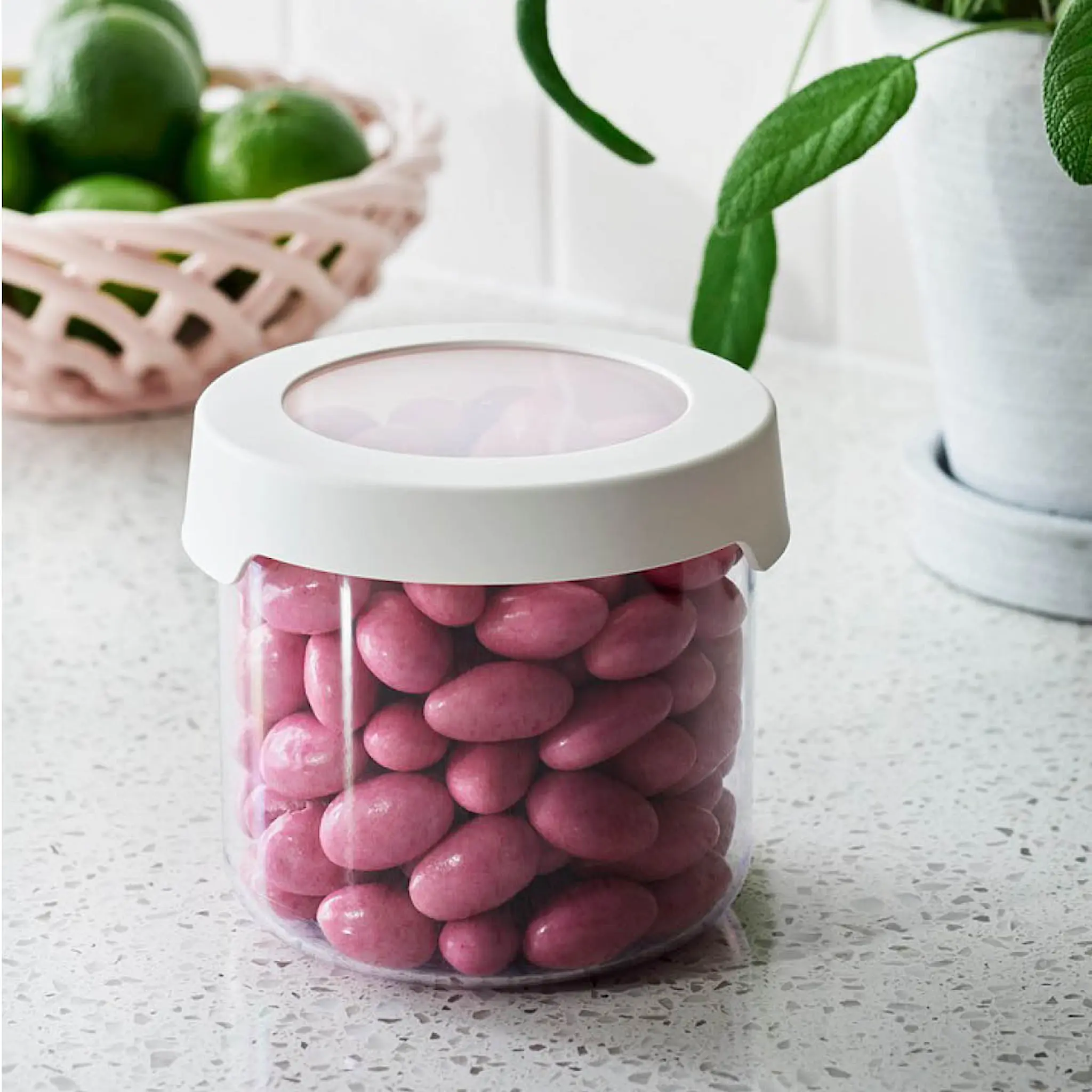 SmartStore Vision förvaringslåda med lock rund 0,75 L för torrförvaring