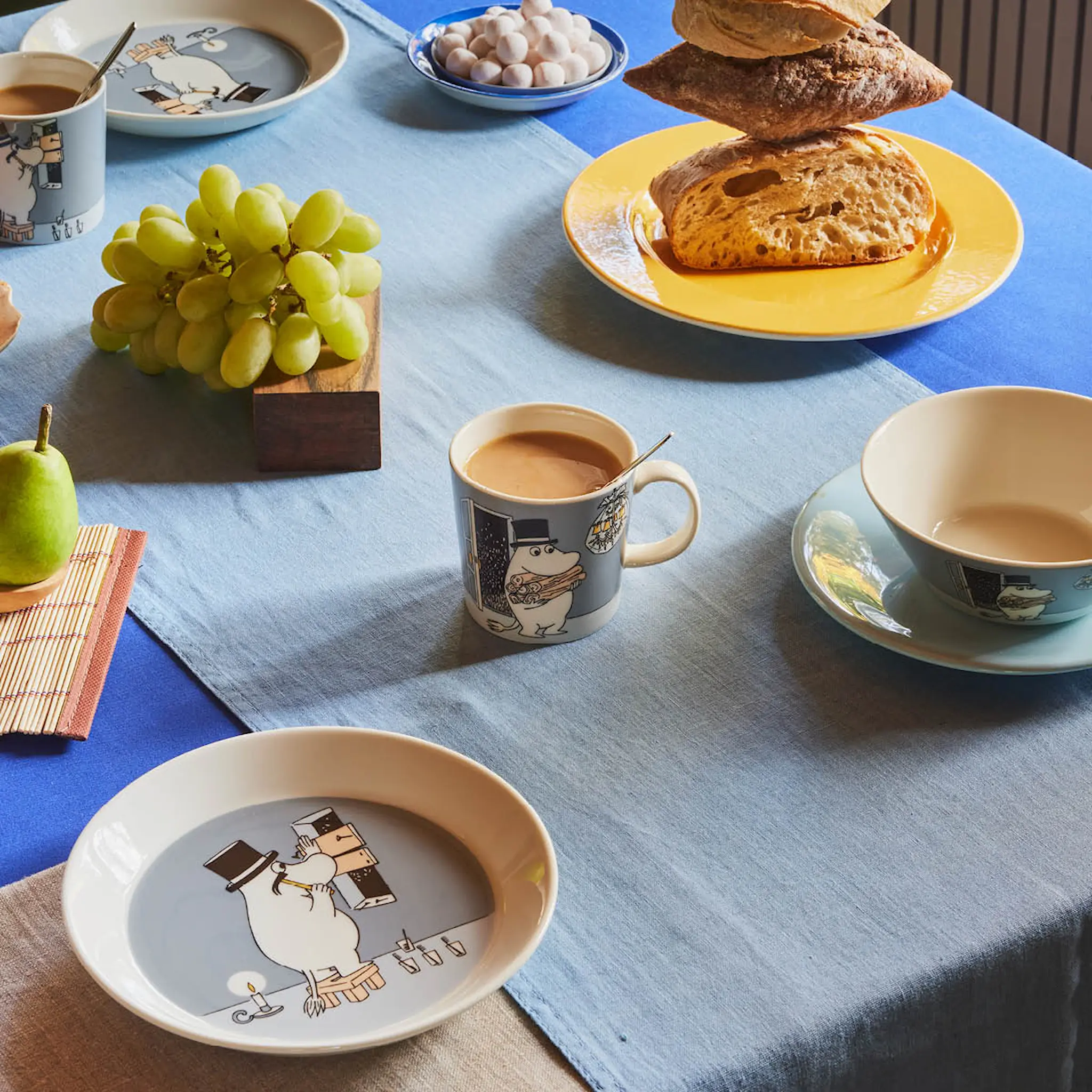 Moomin Arabia Muumilautanen Muumipappa 19 cm Harmaa