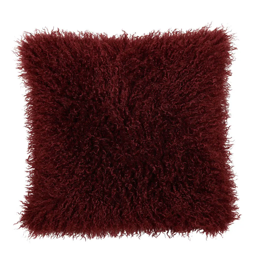 Curly putetrekk 48x48 cm vinrød