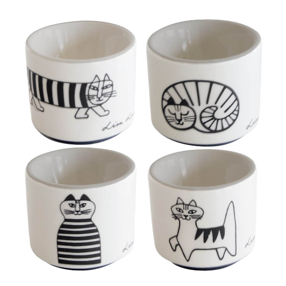 Pluto Lisa Larson äggkopp 5 cm 4-pack Cats