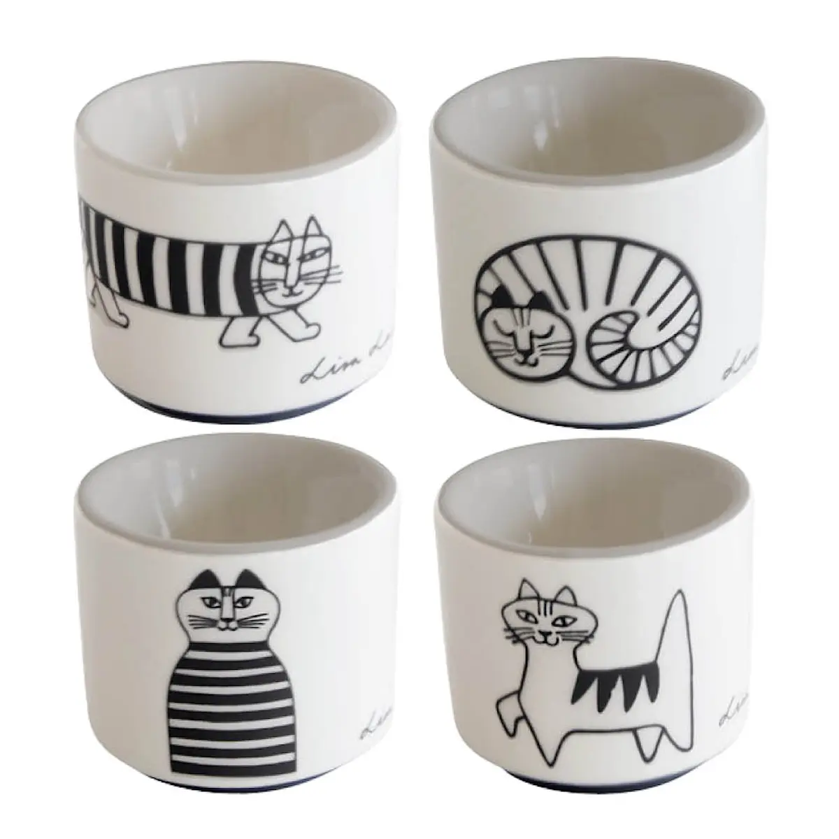 Pluto Lisa Larson äggkopp 5 cm 4-pack Cats