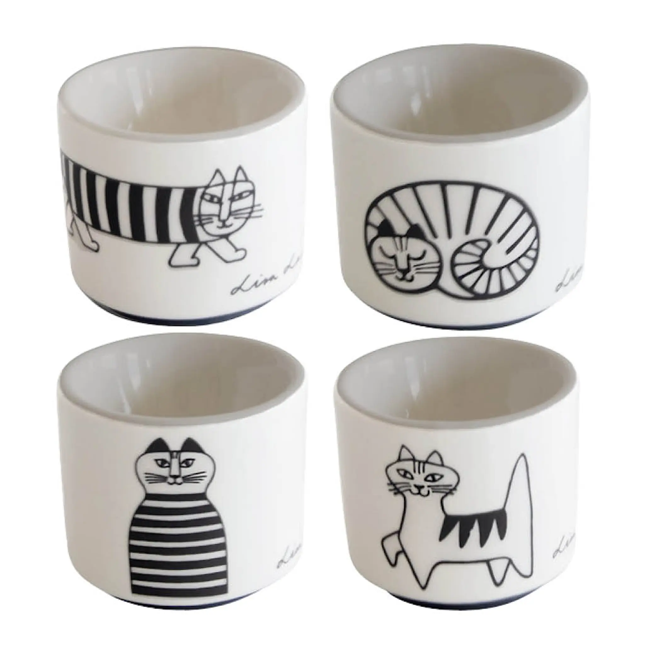 Pluto Lisa Larson äggkopp 5 cm 4-pack Cats