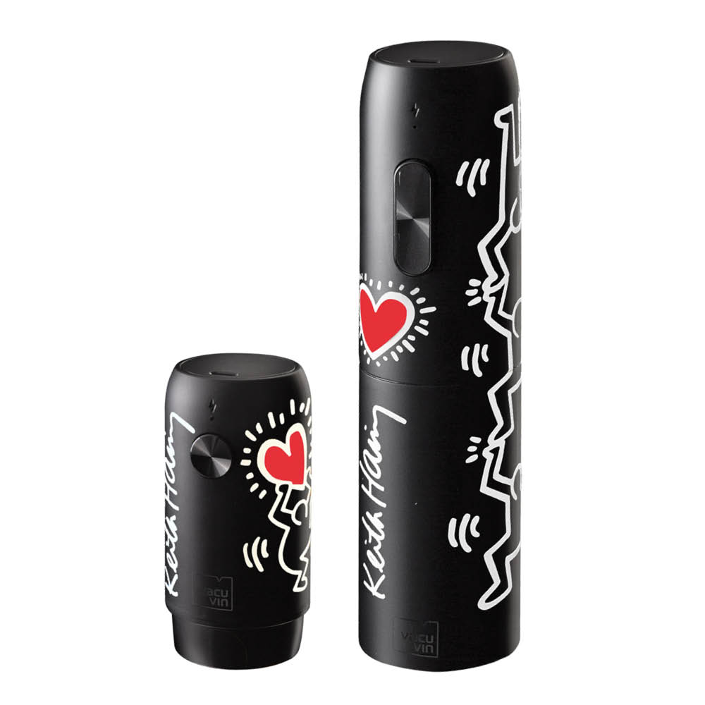 Vacu Vin - Wine Set Electric Viinisetti 2 osaa Keith Haring Musta
