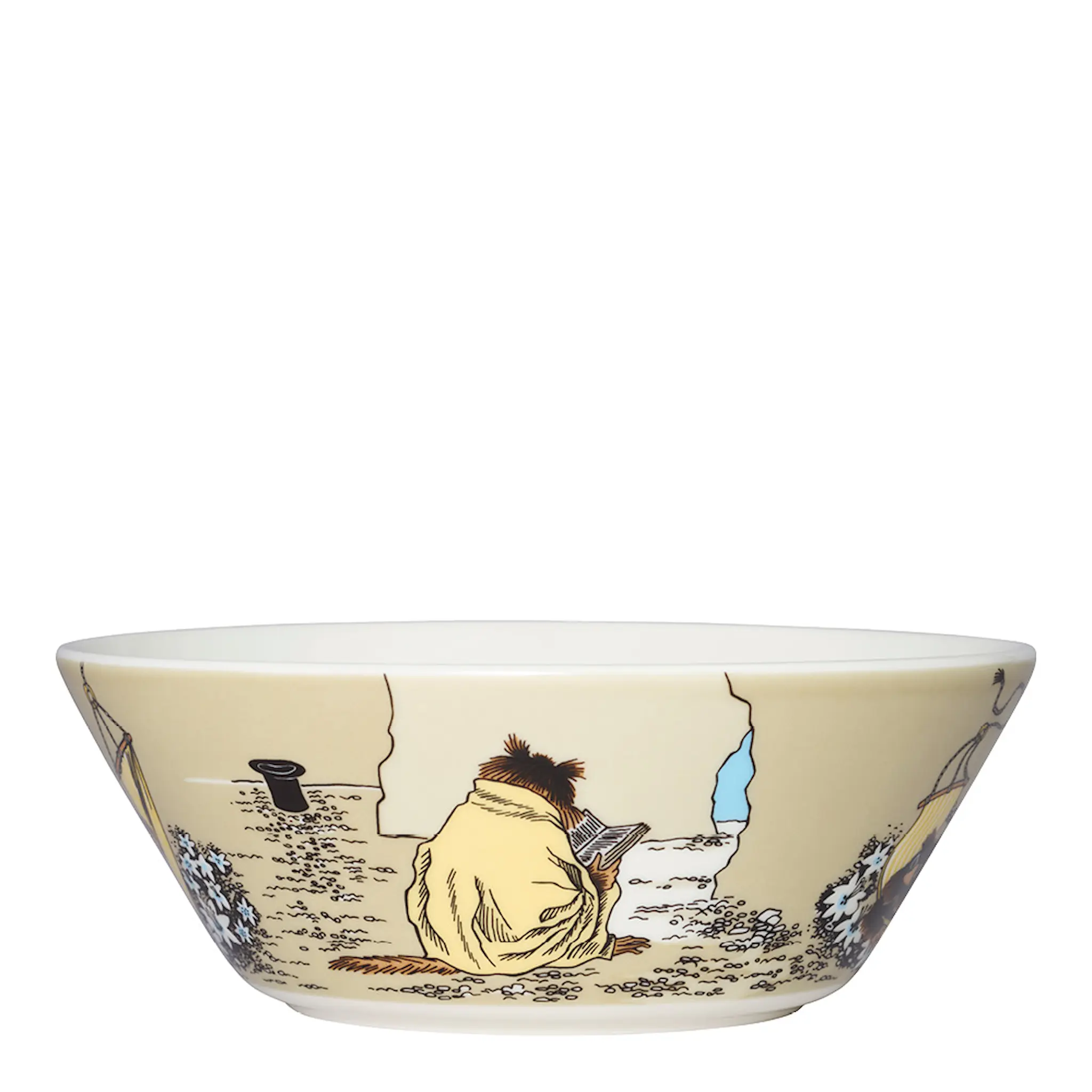 Moomin Arabia Muumi Kulho Piisamirotta luolassa 15 cm Beige