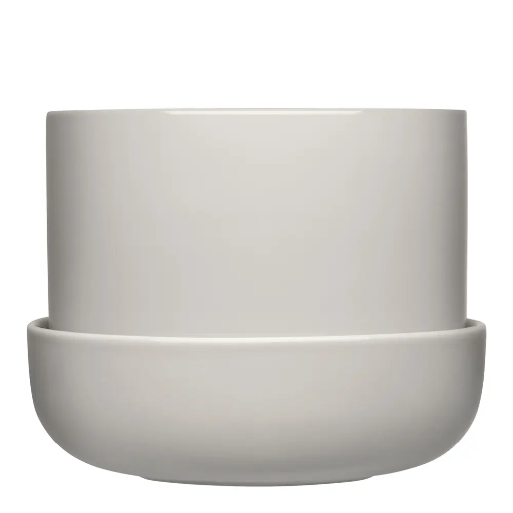 Nappula blomkruka med fat 17x13 cm Vaaleanharmaa