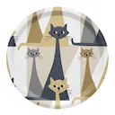 Kitty bricka rund 31 cm guld