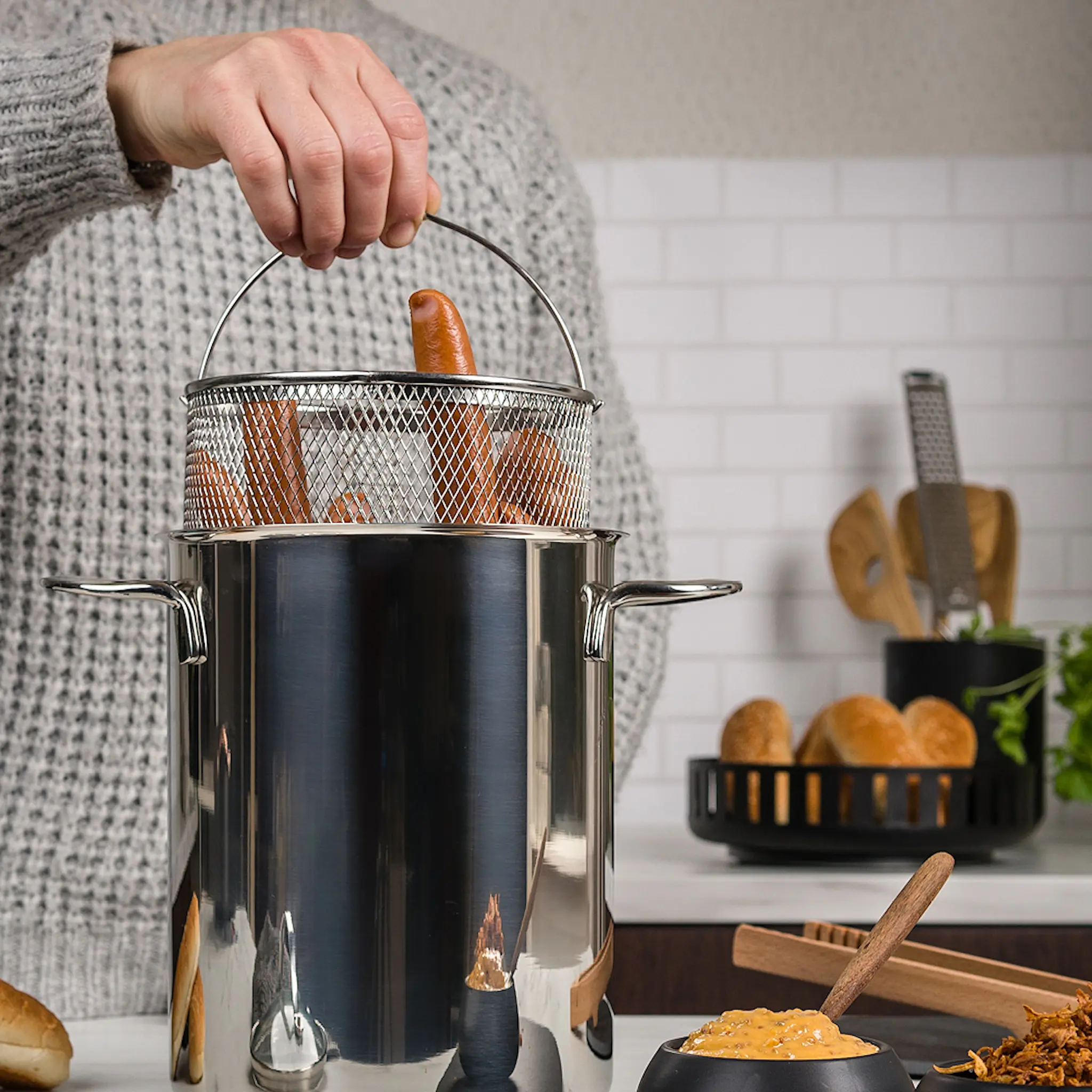 Modern House Rix sparrisgryta 4 L med ångkorg stål