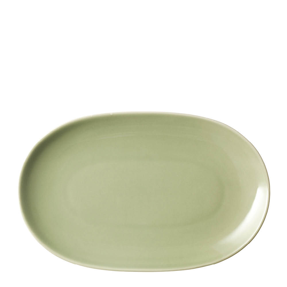 Arabia 24h oval tallerken 18x28 cm salviegrønn