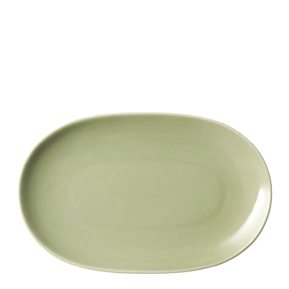 24h oval tallerken 18x28 cm salviegrønn