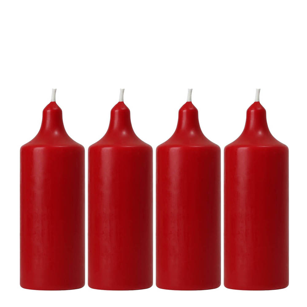 Liljeholmens Kupé Kynttilä 4 kpl Punainen