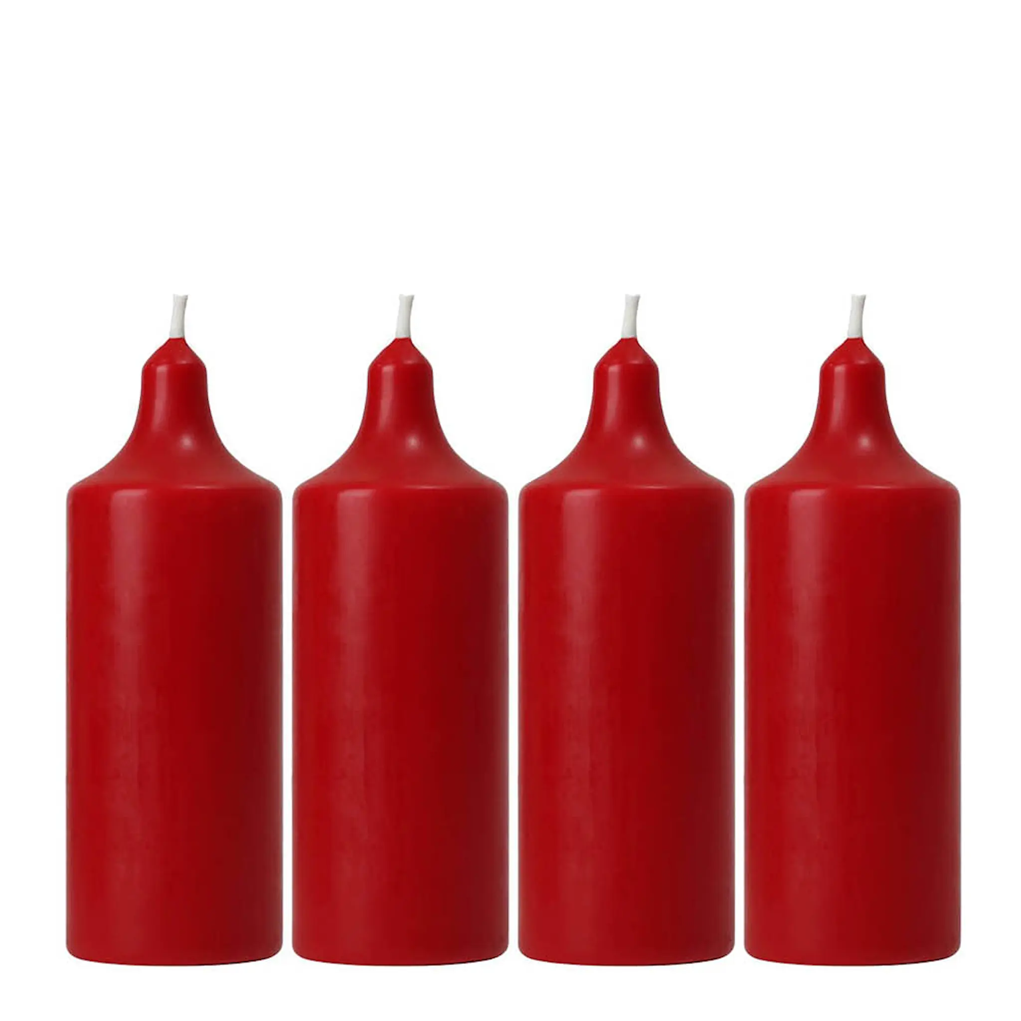 Liljeholmens Kupé stearinljus 4-pack röd