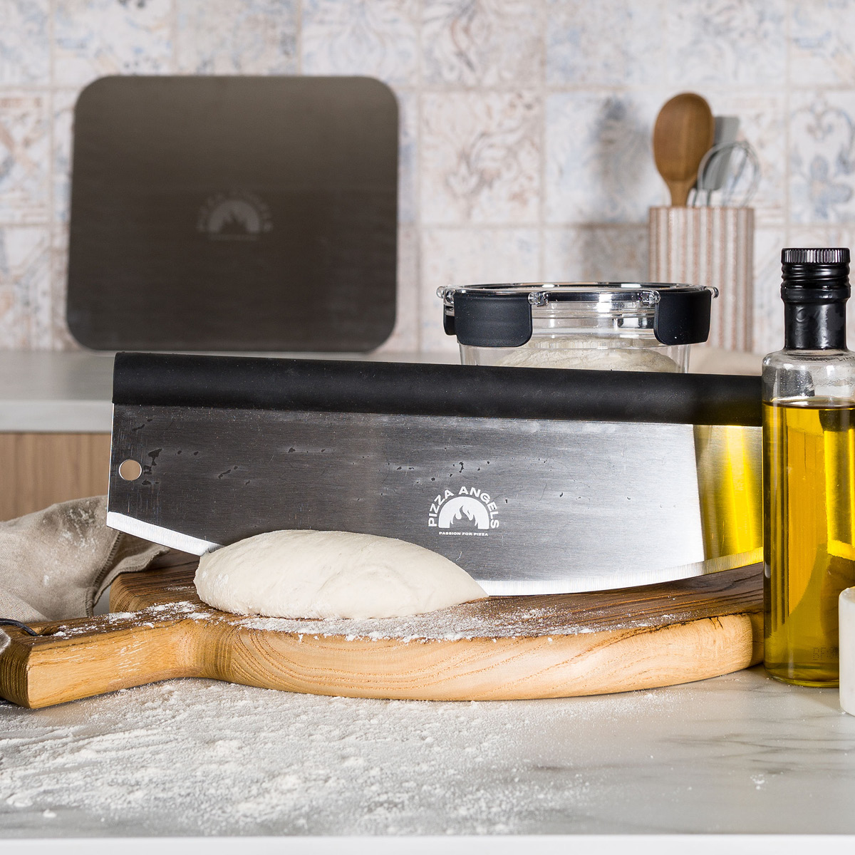 Modern House Pizza angels pizzadeler 35 cm svart/børstet