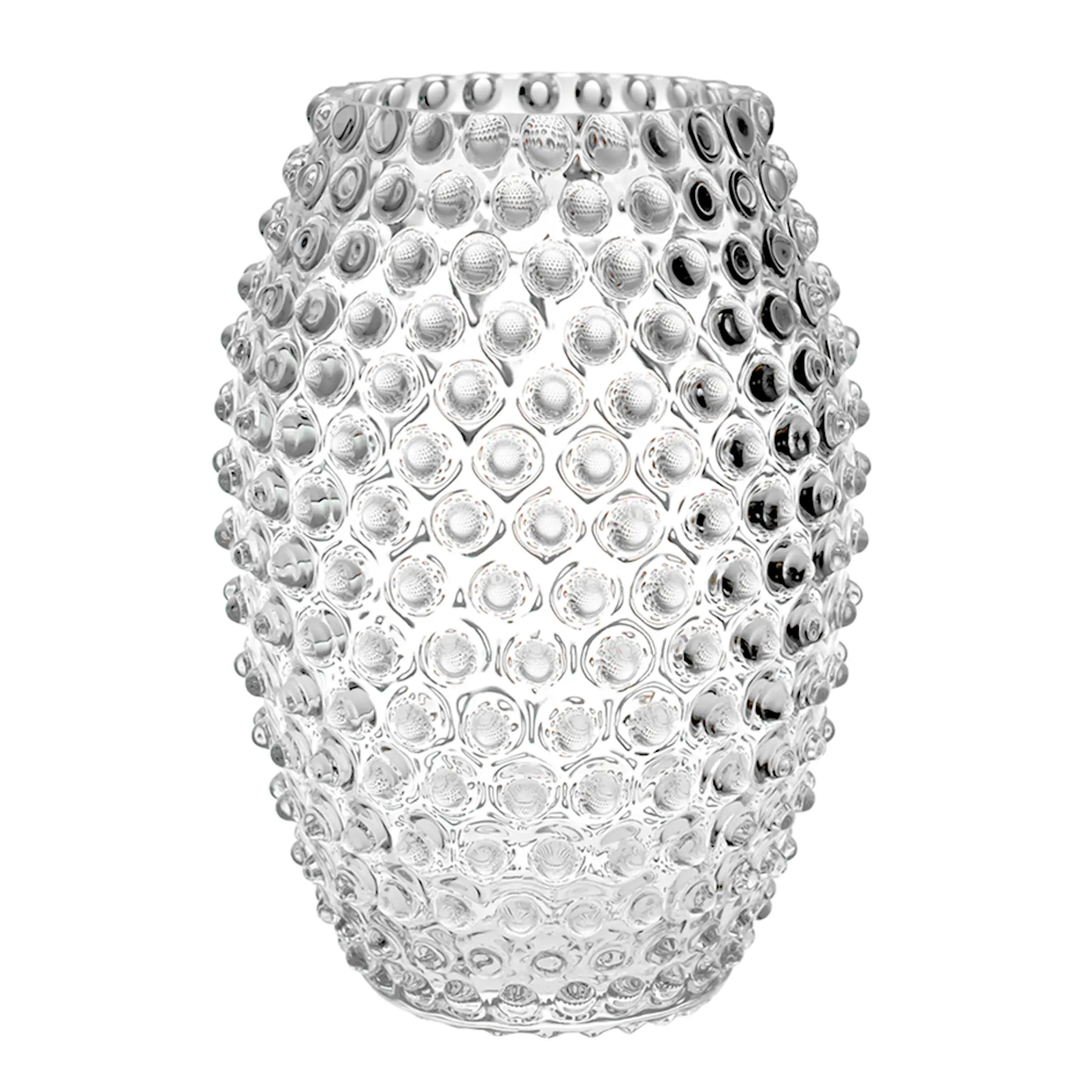 Klimchi Hobnail Vas Egg 23 cm Crystal