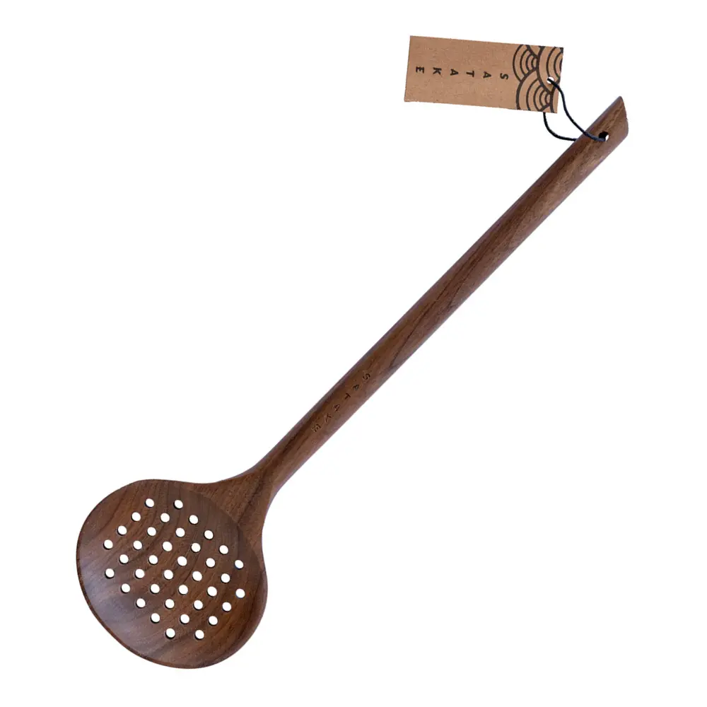 Satake Reikäkauha 33,5 cm Pähkinäpuu