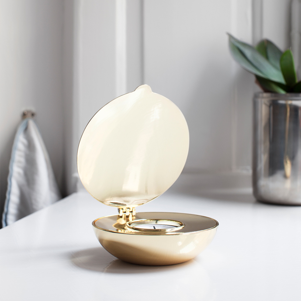 Design House Stockholm Shell Lyhty 10x3 cm Messinki