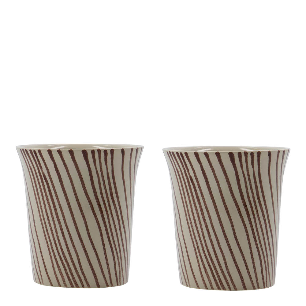 House Doctor Diva mugg 25 cl 2-pack brun/offwhite