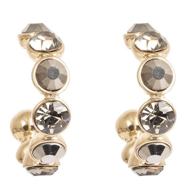 Nomad örhängen 3 cm guld/brun