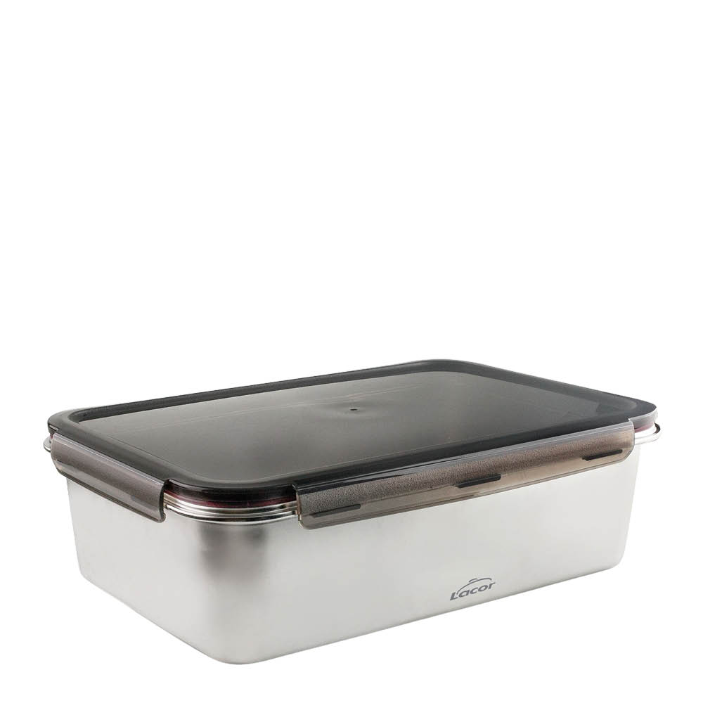 Lacor Matboks mikrobølgesikker tett lokk 6,6L stål