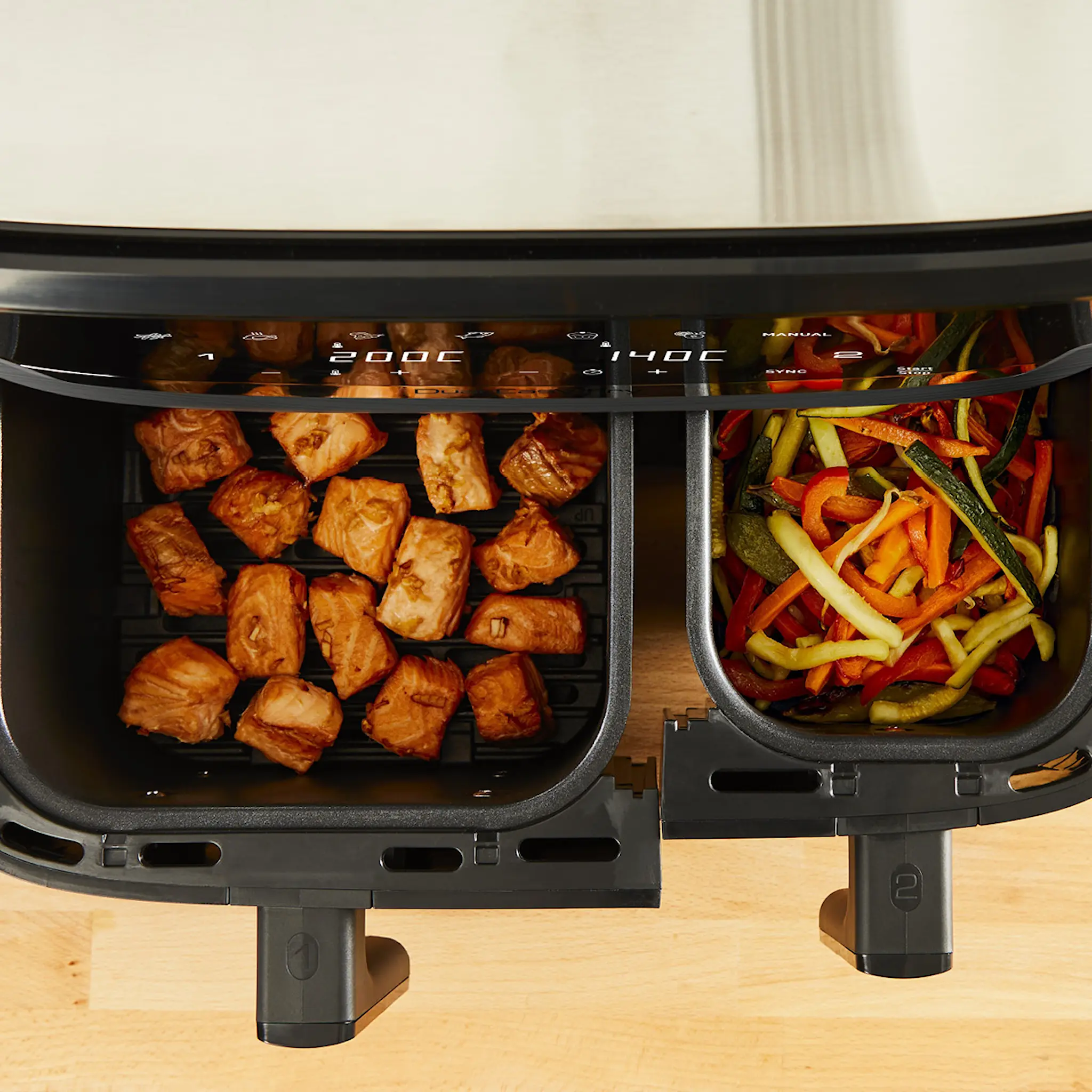 OBH Nordica Dual Easy Fry & Grill airfryer 5,2/3,1 L coal grey