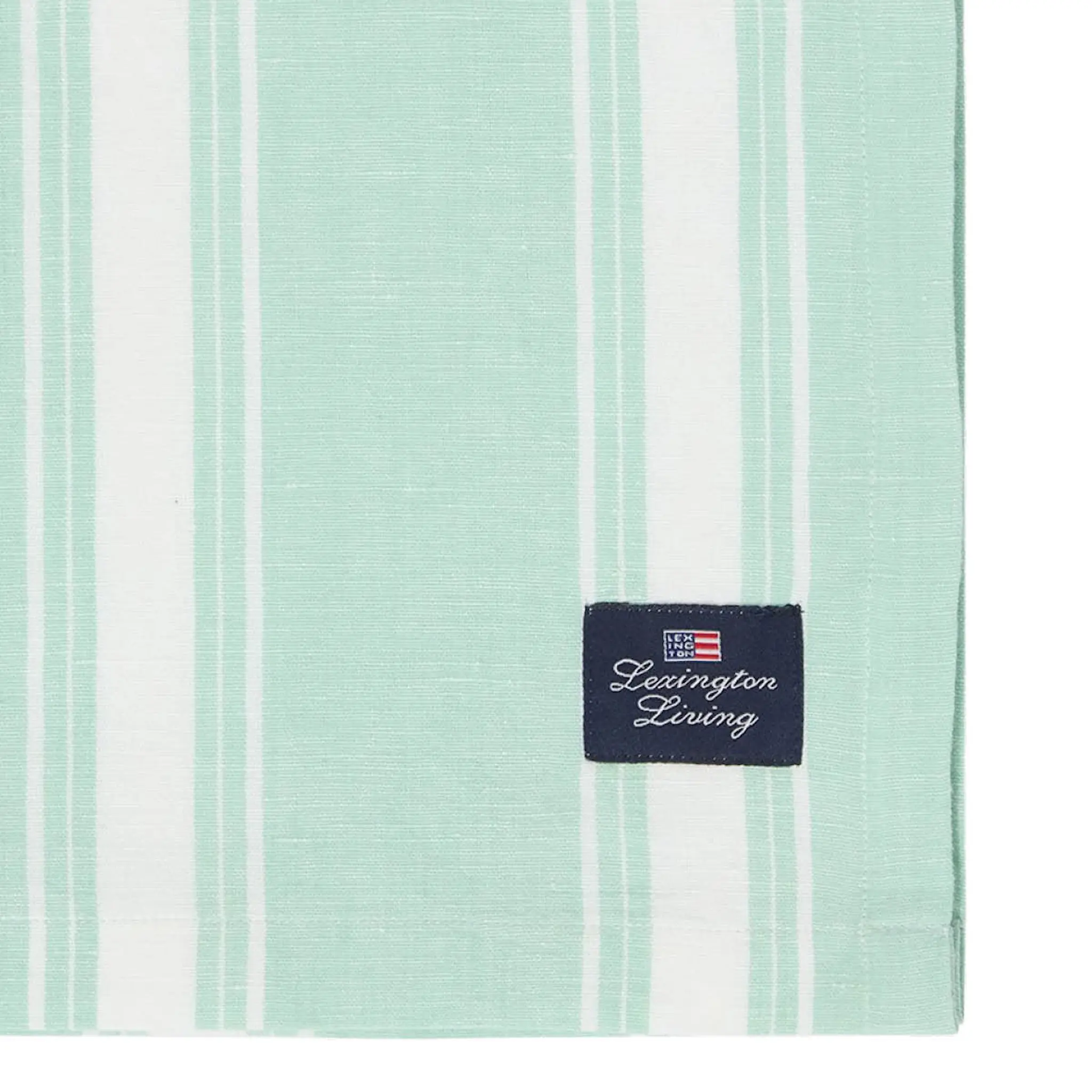 Lexington Duk linne/bomull 150x250 cm grön/vit randig