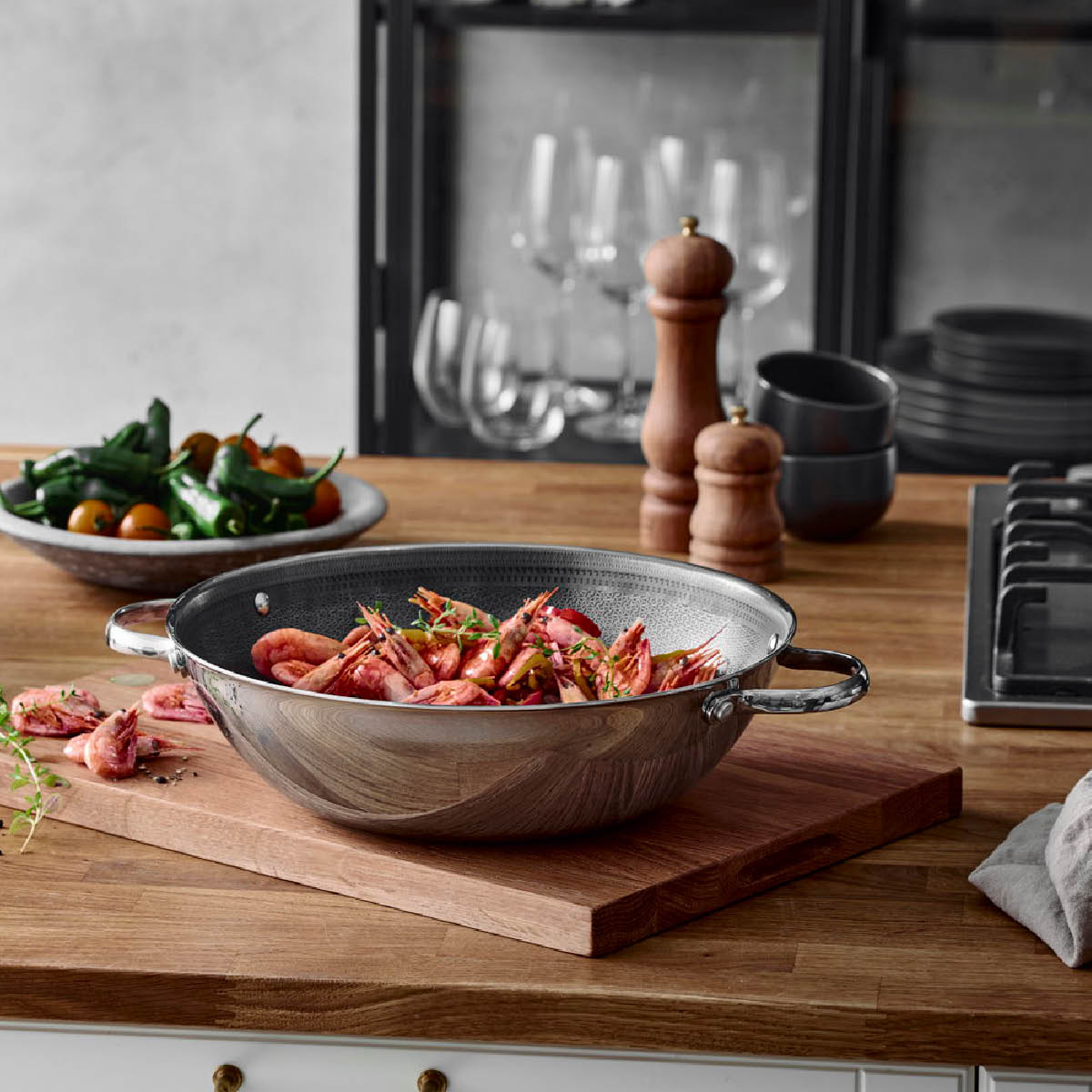 Pillivuyt Gourmet Paillon Hybrid wok 30 cm keramisk