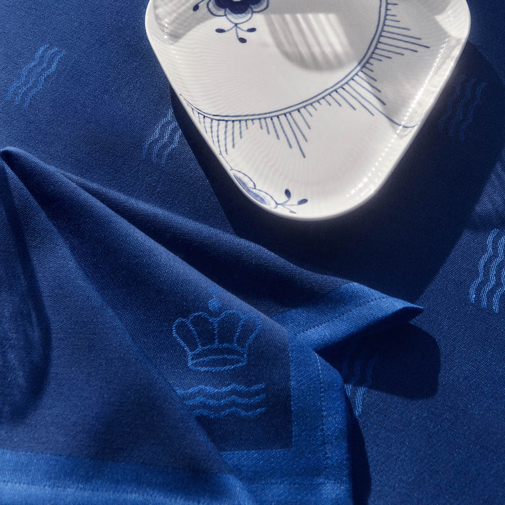 Royal Copenhagen Waves servett 44x44 cm 2-pack blå