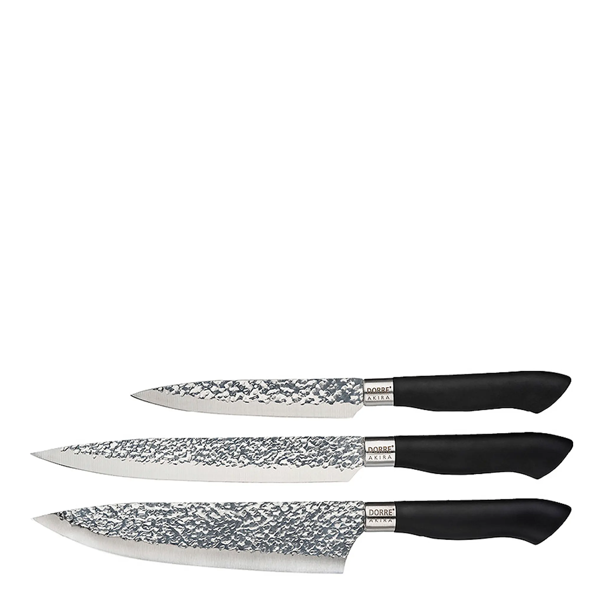 Dorre Akira Knivset 3 delar Svart
