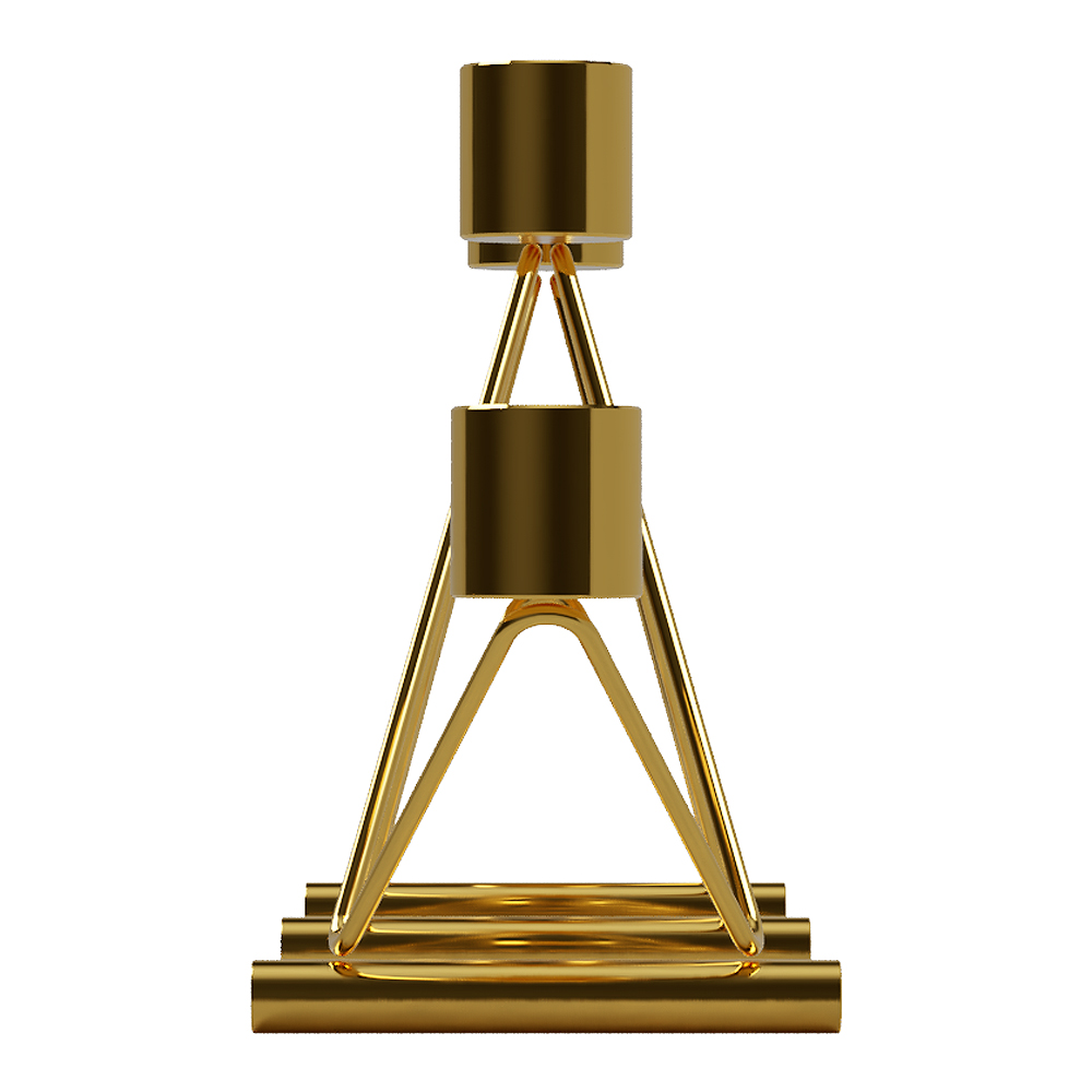 Cooee Vinkel Ljusstake 4 ljus Mässing